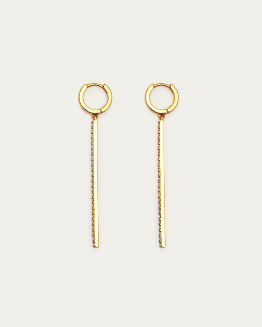 Pavé Bar Dangle Earrings