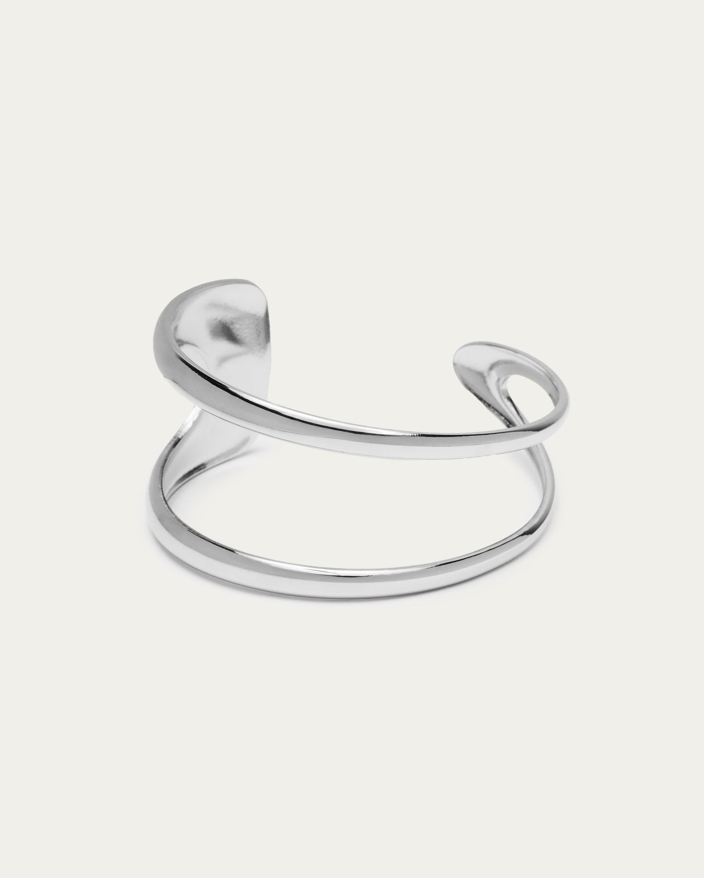 Silver Sculpt Cuff Bangle