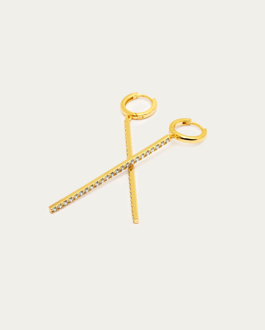 Pavé Bar Dangle Earrings